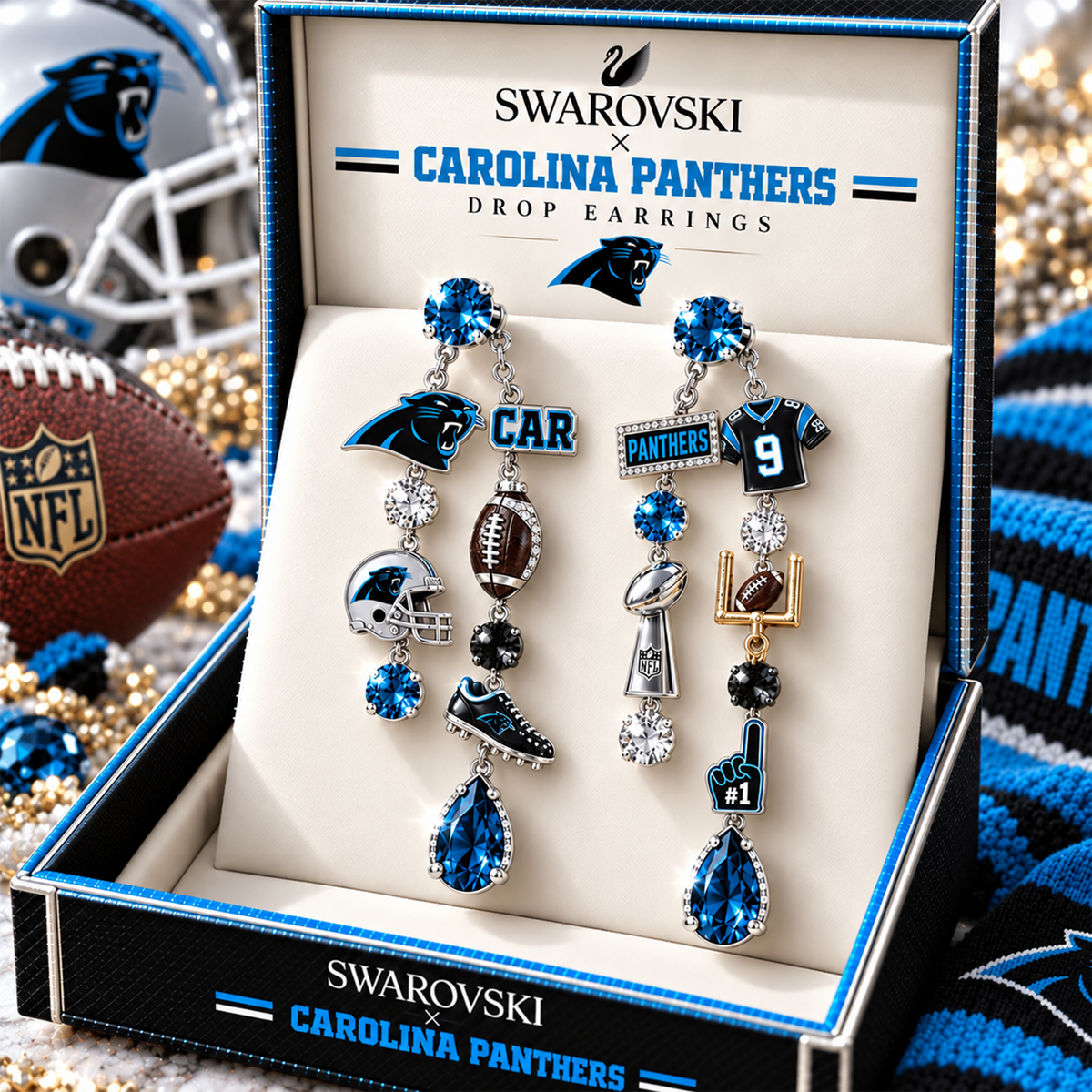 Premium NFL CAR Dangle Earrings