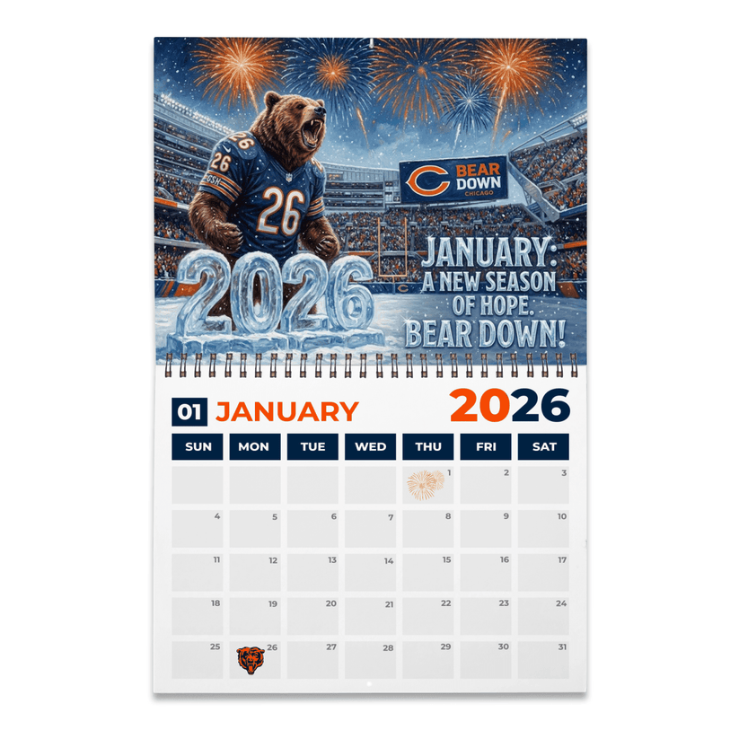 Premium NFL CHI 2026 Calendar V2 NMD 051225 TTV