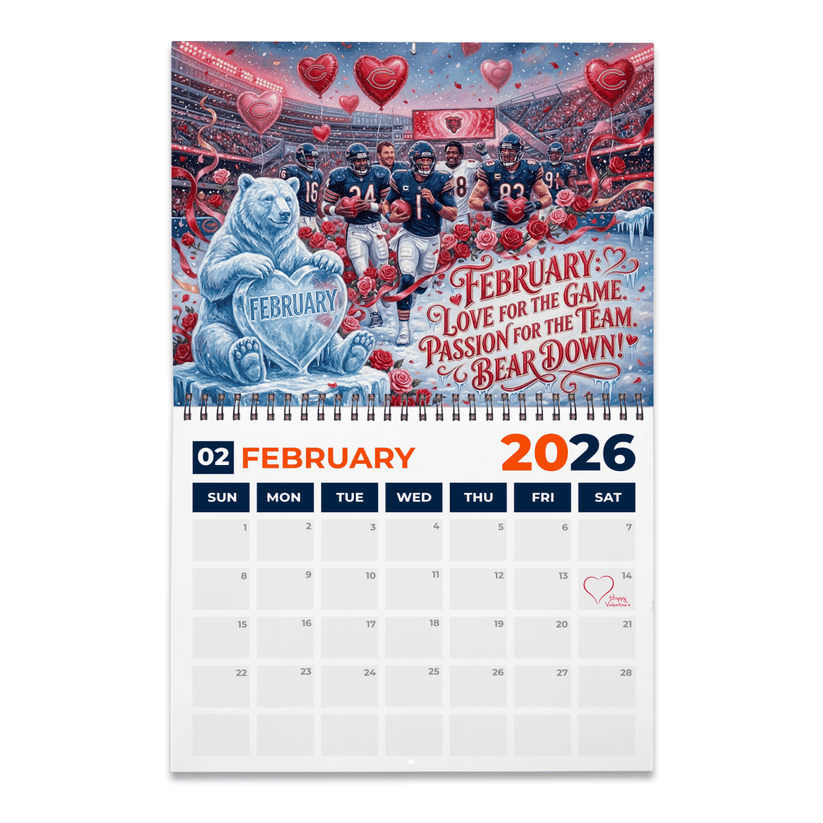 Premium NFL CHI 2026 Calendar V2 NMD 051225 TTV