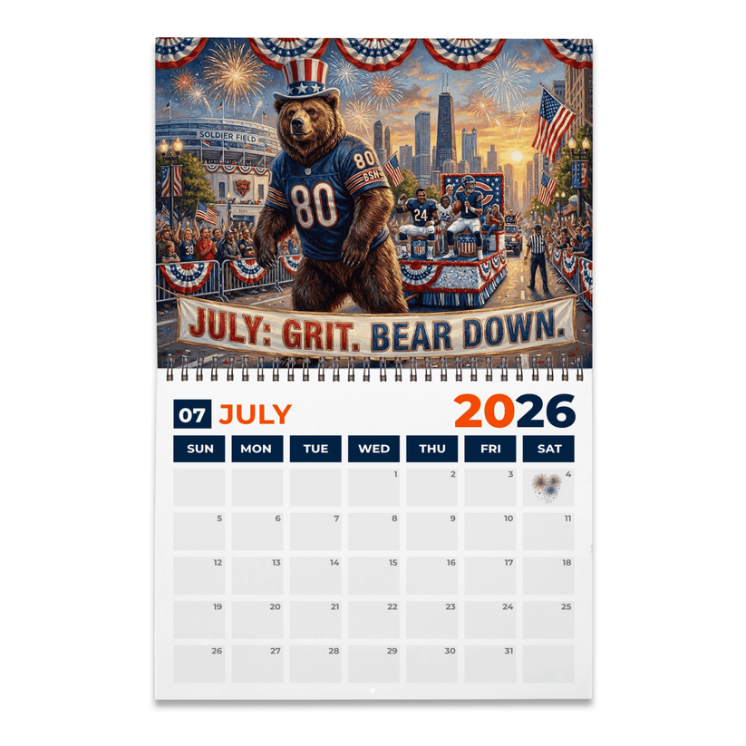 Premium NFL CHI 2026 Calendar V2 NMD 051225 TTV