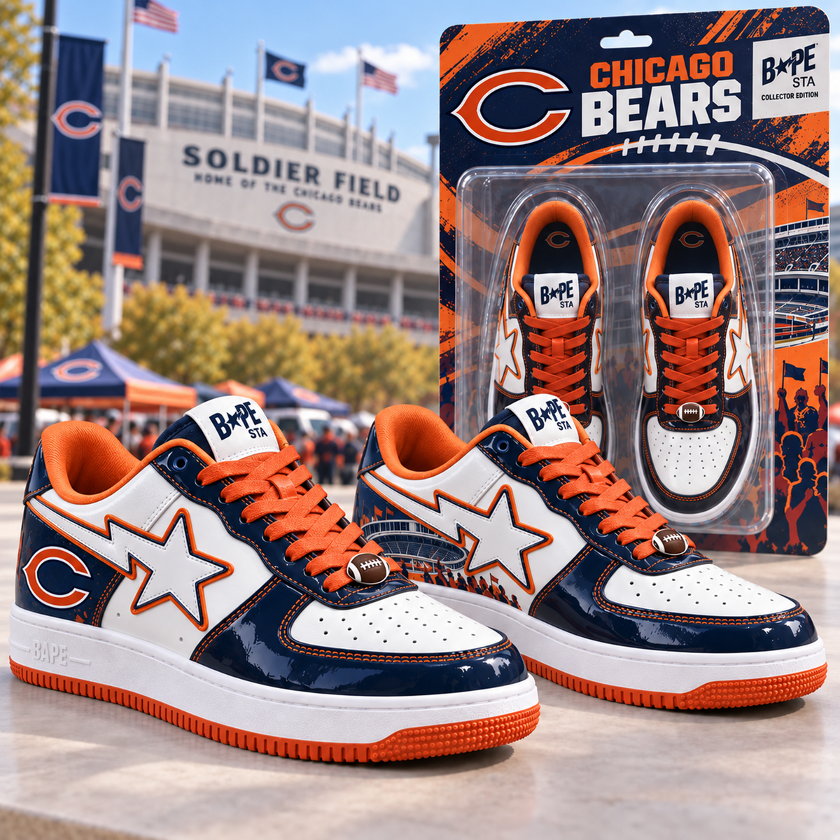 Premium NFL CHI Casual Shoes