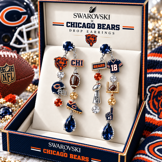 Premium NFL CHI Dangle Earrings