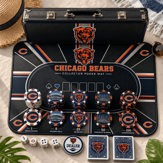 Premium NFL CHI Luxury Collector Poker Set
