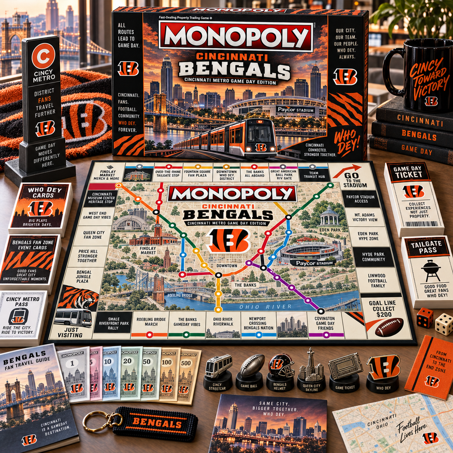 Premium NFL CIN Metro Game Day Collector’s Edition Board Game V13