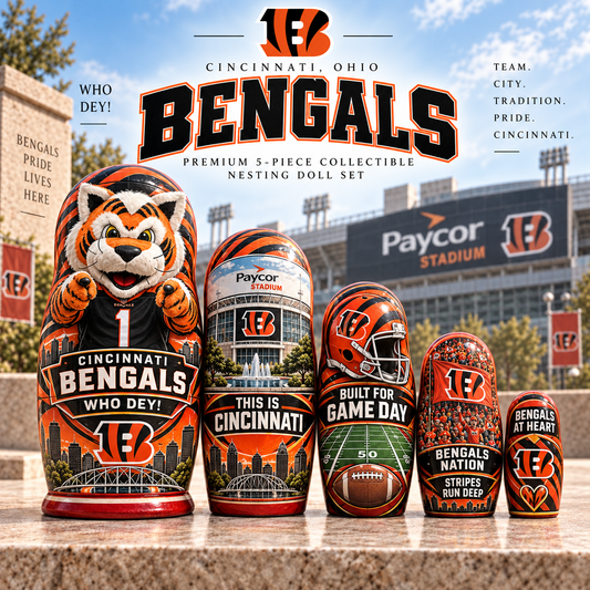 Premium NFL CIN Nesting Doll Set