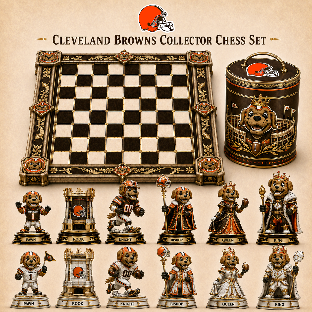 Premium NFL CLE Collector Chess Set