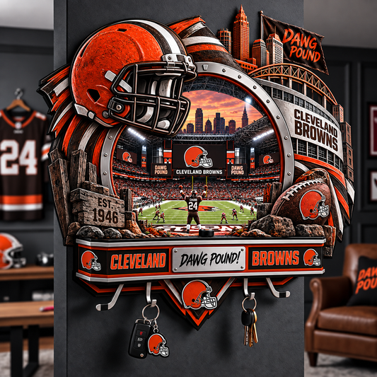Premium NFL CLE Wall-Mounted Key Holder