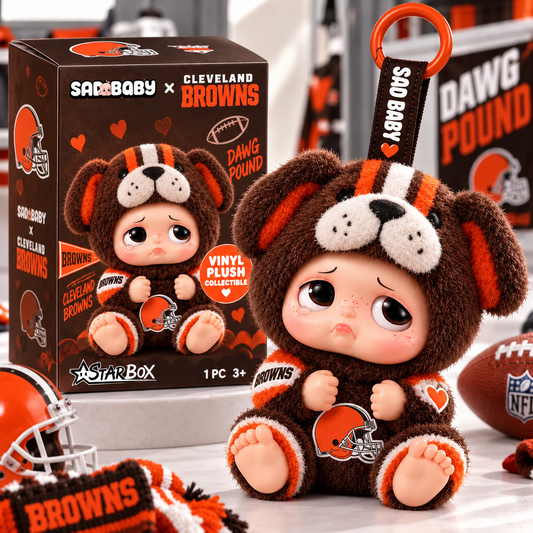 Premium NFL CLE x Sad Baby Plush Keychain