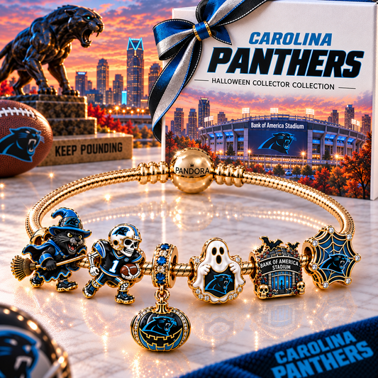 Premium NFL CP Halloween Gold Charm Bracelet Set V4