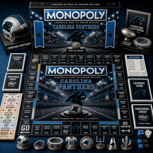 Premium NFL CP Legends & Ring Monopoly Collector’s Edition Board Game V9