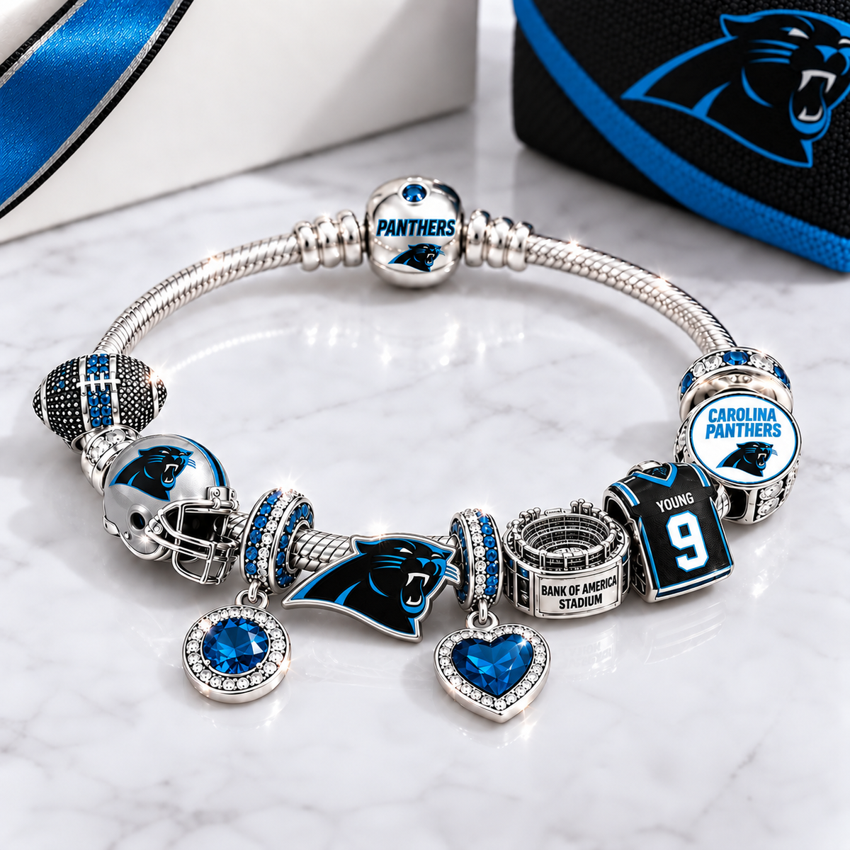 Premium NFL CP Team Spirit Charm Bracelet V8