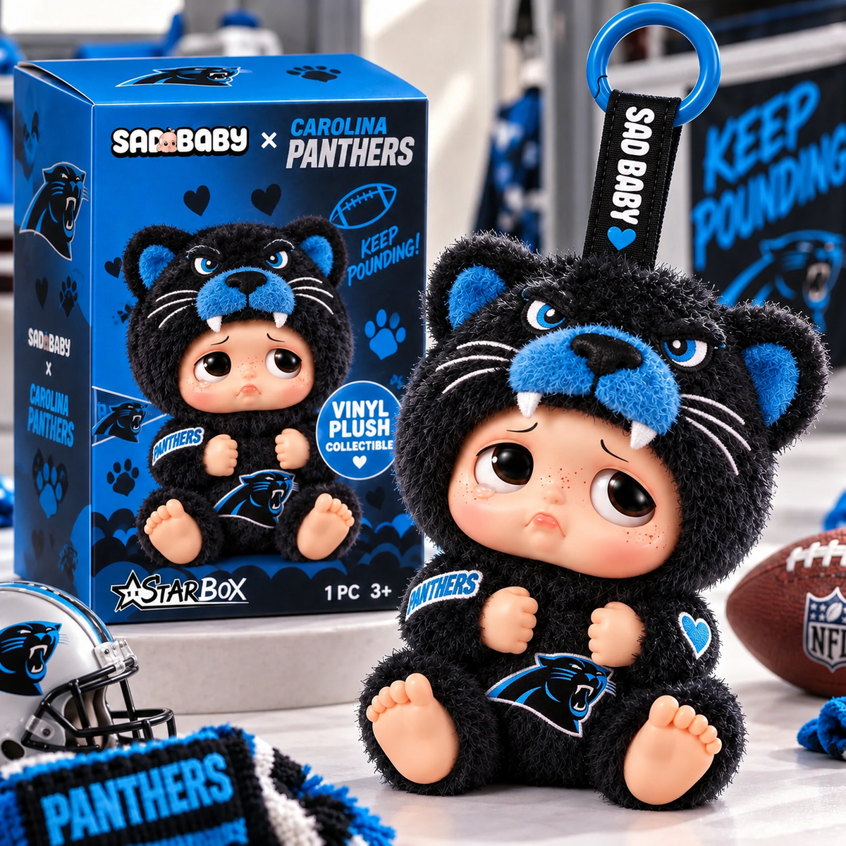 Premium NFL CP x Sad Baby Plush Keychain