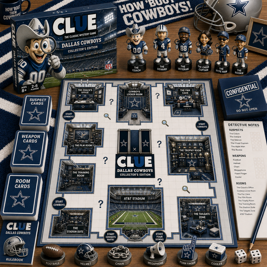 Premium NFL DAL Clue Collector’s Edition Board Game
