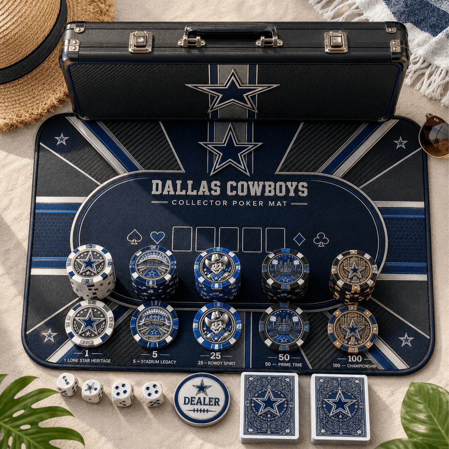 Premium NFL DAL Luxury Collector Poker Set