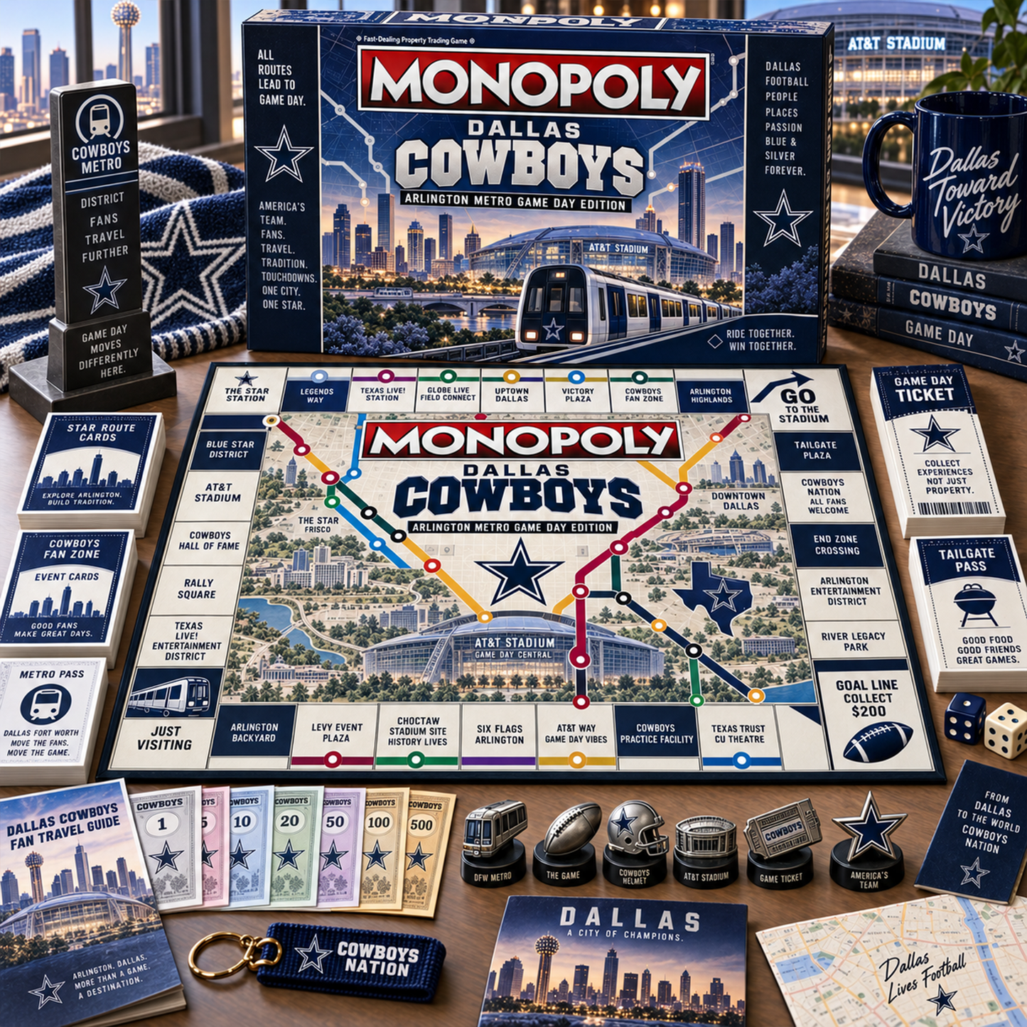 Premium NFL DAL Metro Game Day Collector’s Edition Board Game V13