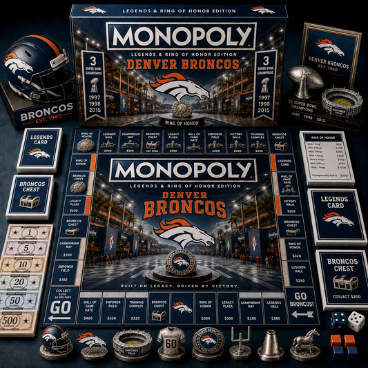 Premium NFL DB Legends & Ring Monopoly Collector’s Edition Board Game V9