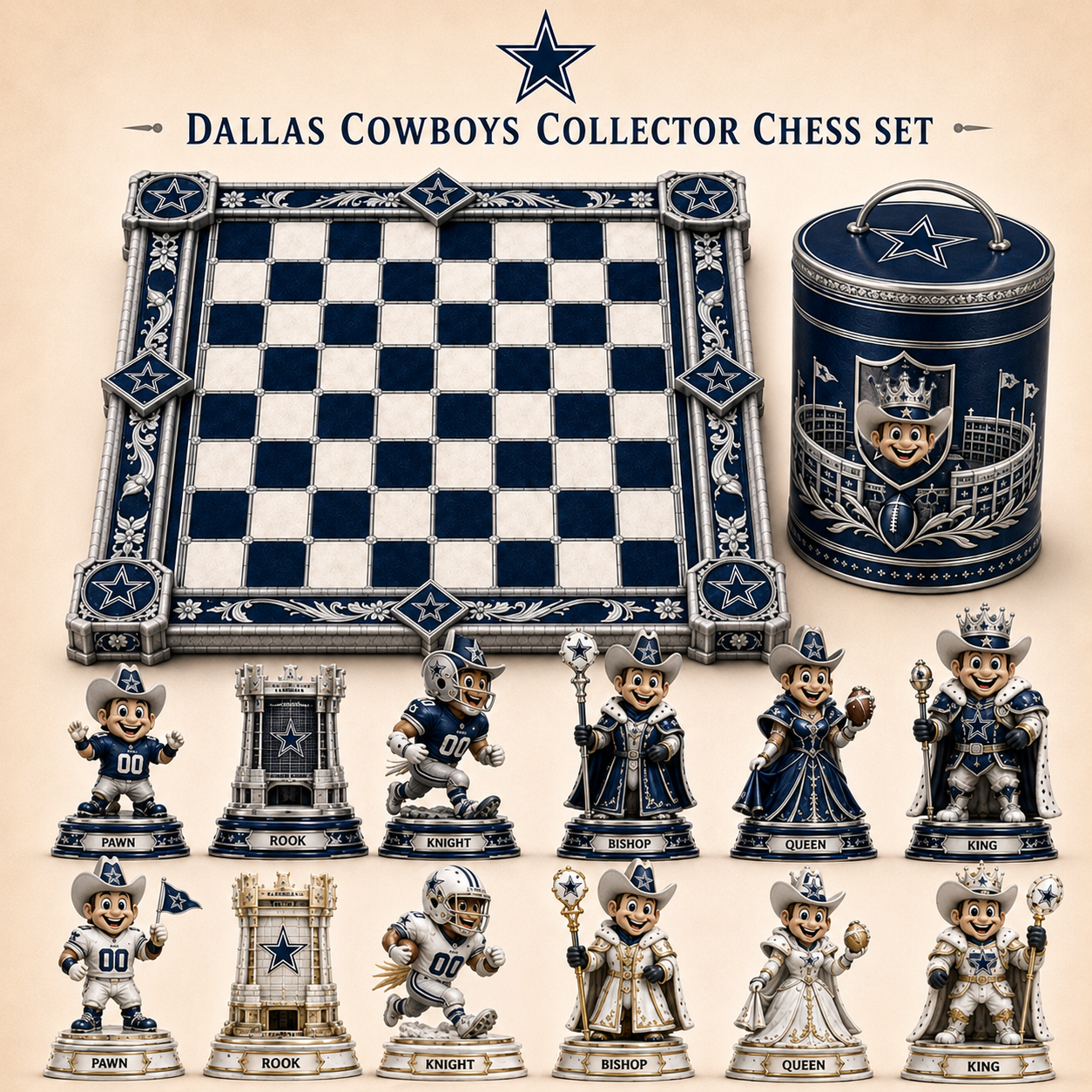 Premium NFL DC Collector Chess Set