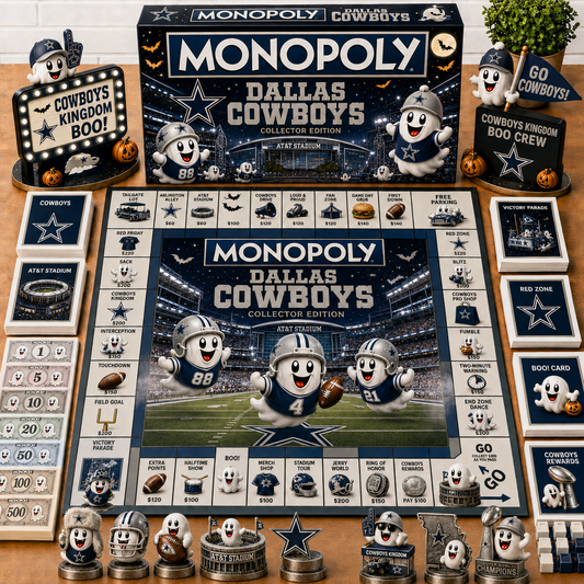 Premium NFL DC Halloween Ghost Monopoly Collector’s Edition Board Game V6