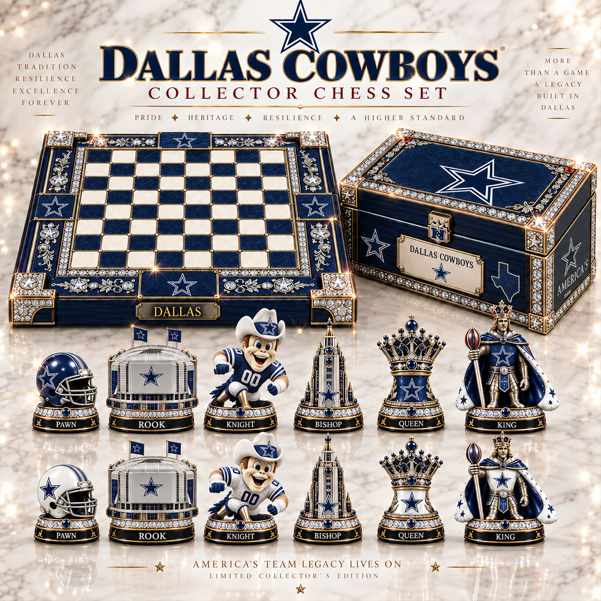 Premium NFL DC Heritage Collector Chess Set V2