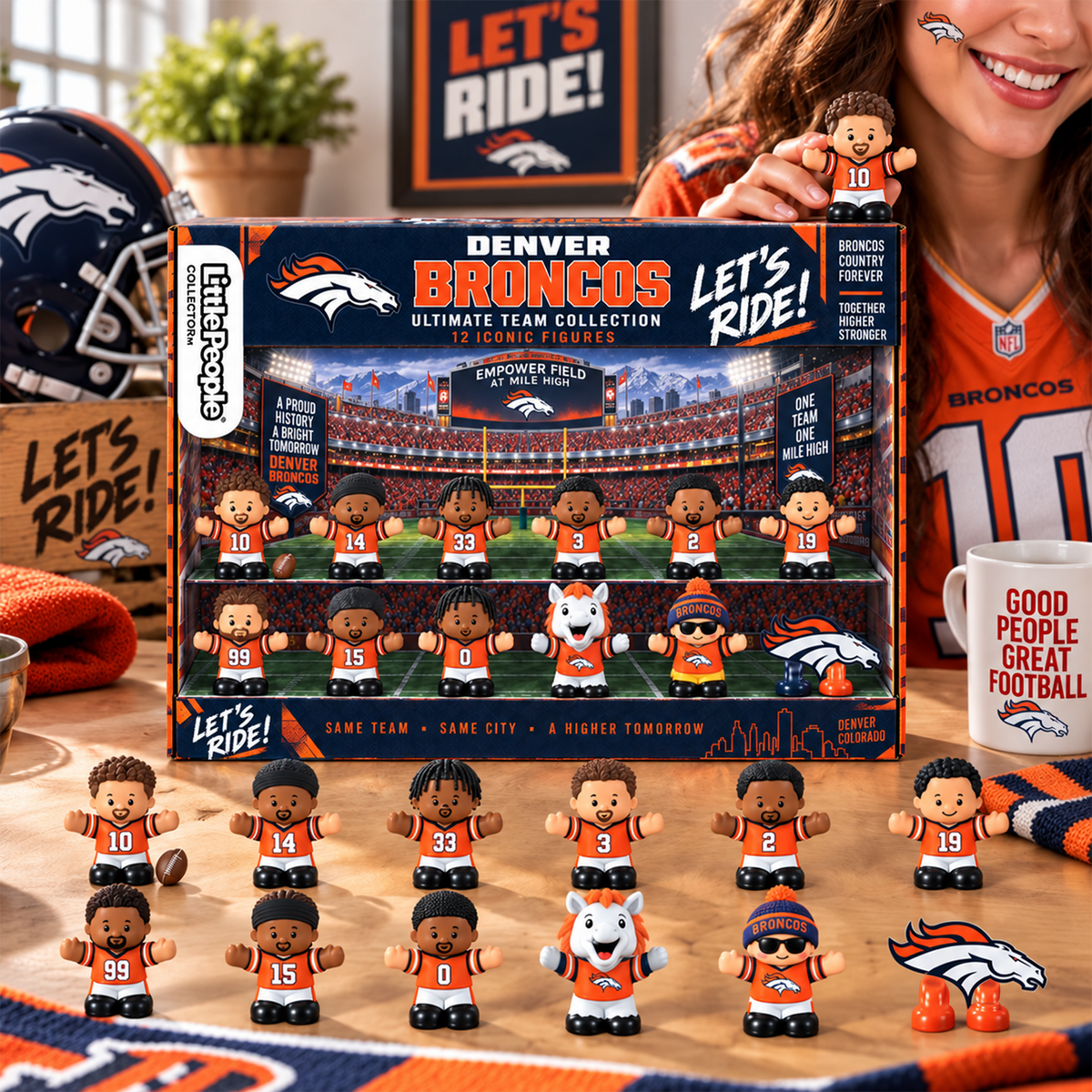 Premium NFL DEN Littel People Collector Set