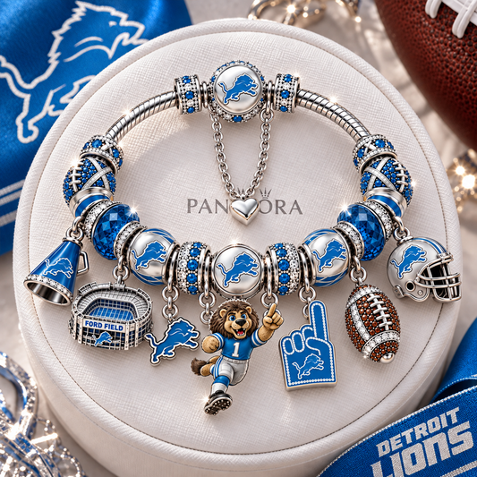 Premium NFL DET Charm Bracelet Set V2