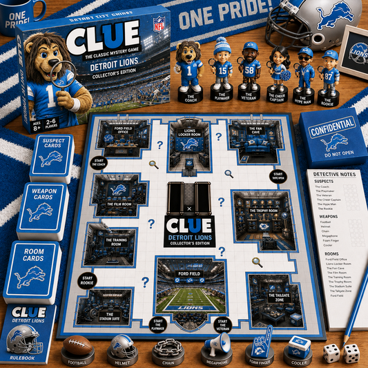Premium NFL DET Clue Collector’s Edition Board Game