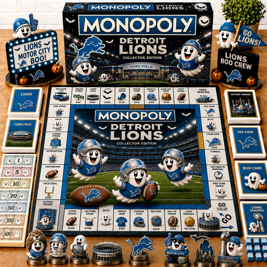 Premium NFL DL Halloween Ghost Monopoly Collector’s Edition Board Game V6