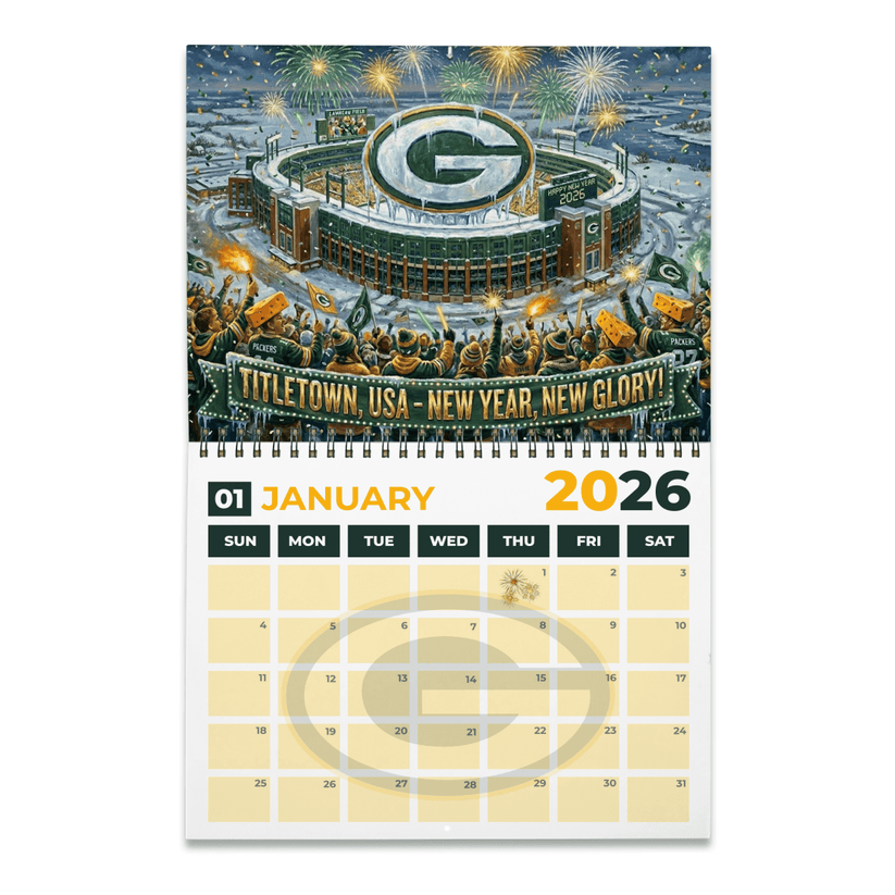 Premium NFL GB 2026 Calendar V2 NMD 051225 TTV