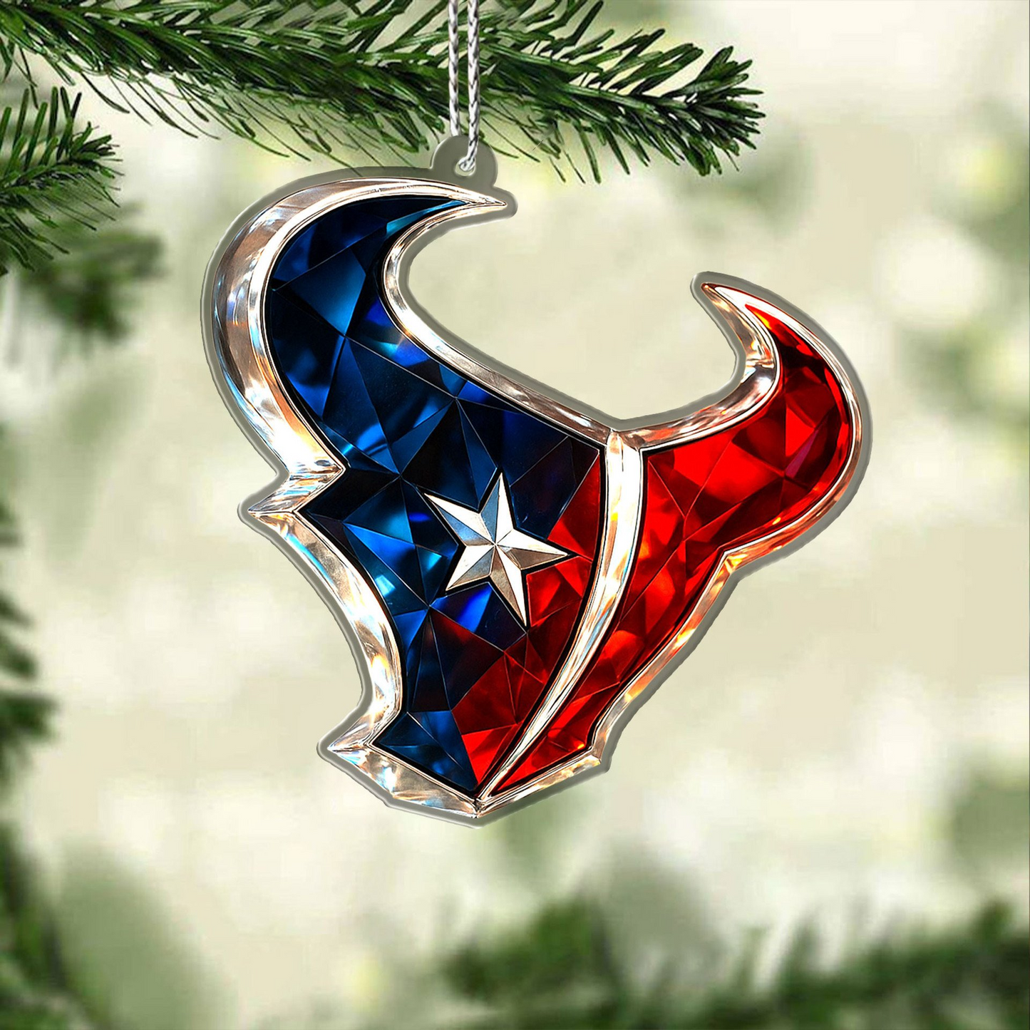 Premium NFL HOU Chrismast Ornament V4 NMD TTV