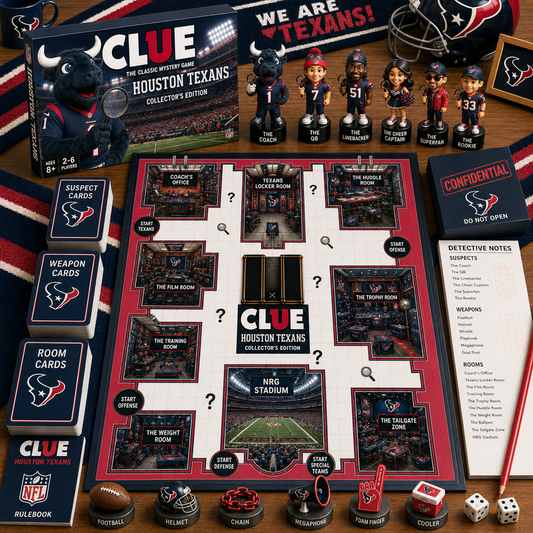 Premium NFL HOU Clue Collector’s Edition Board Game