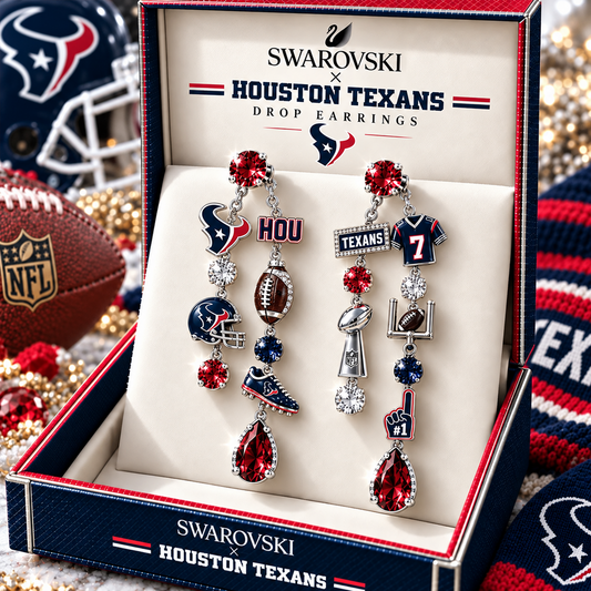 Premium NFL HOU Dangle Earrings