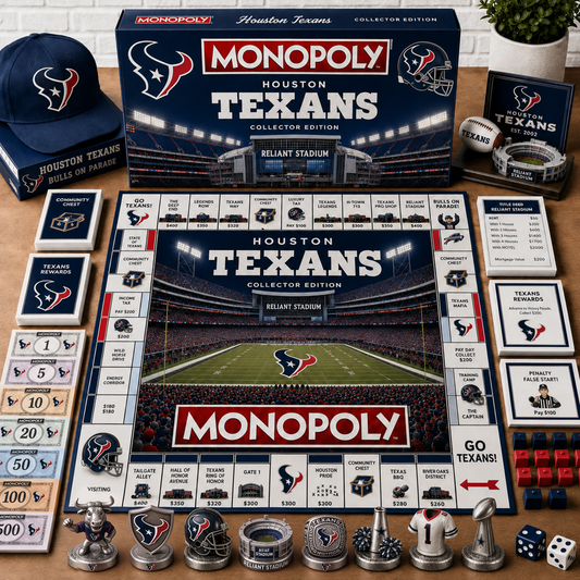 Premium NFL HOU Monopoly Collector Edition Board Game