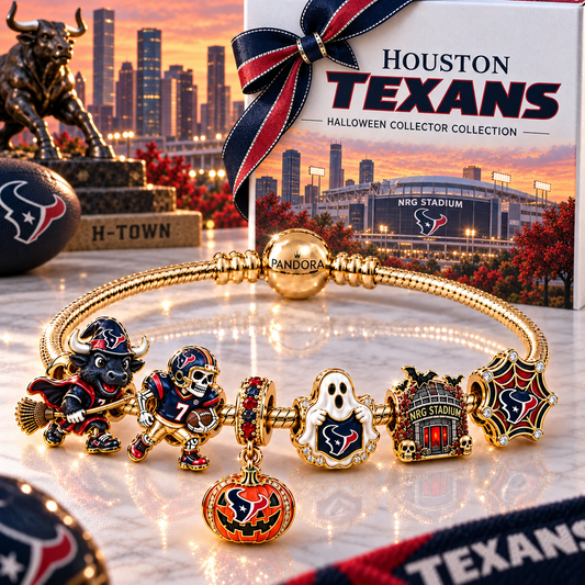 Premium NFL HT Halloween Gold Charm Bracelet Set V4