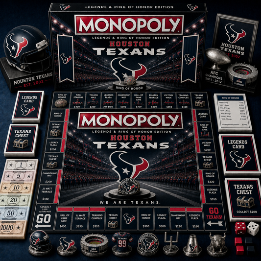 Premium NFL HT Legends & Ring Monopoly Collector’s Edition Board Game V9