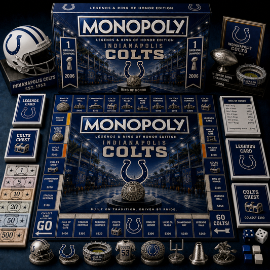 Premium NFL IC Legends & Ring Monopoly Collector’s Edition Board Game V9