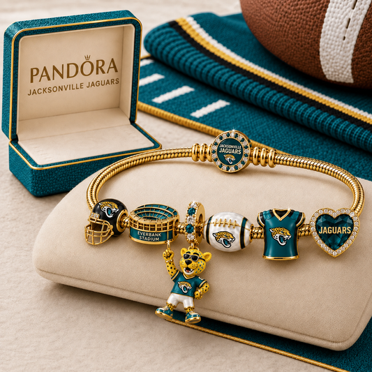 Premium NFL JJ Gold Charm Bracelet Set