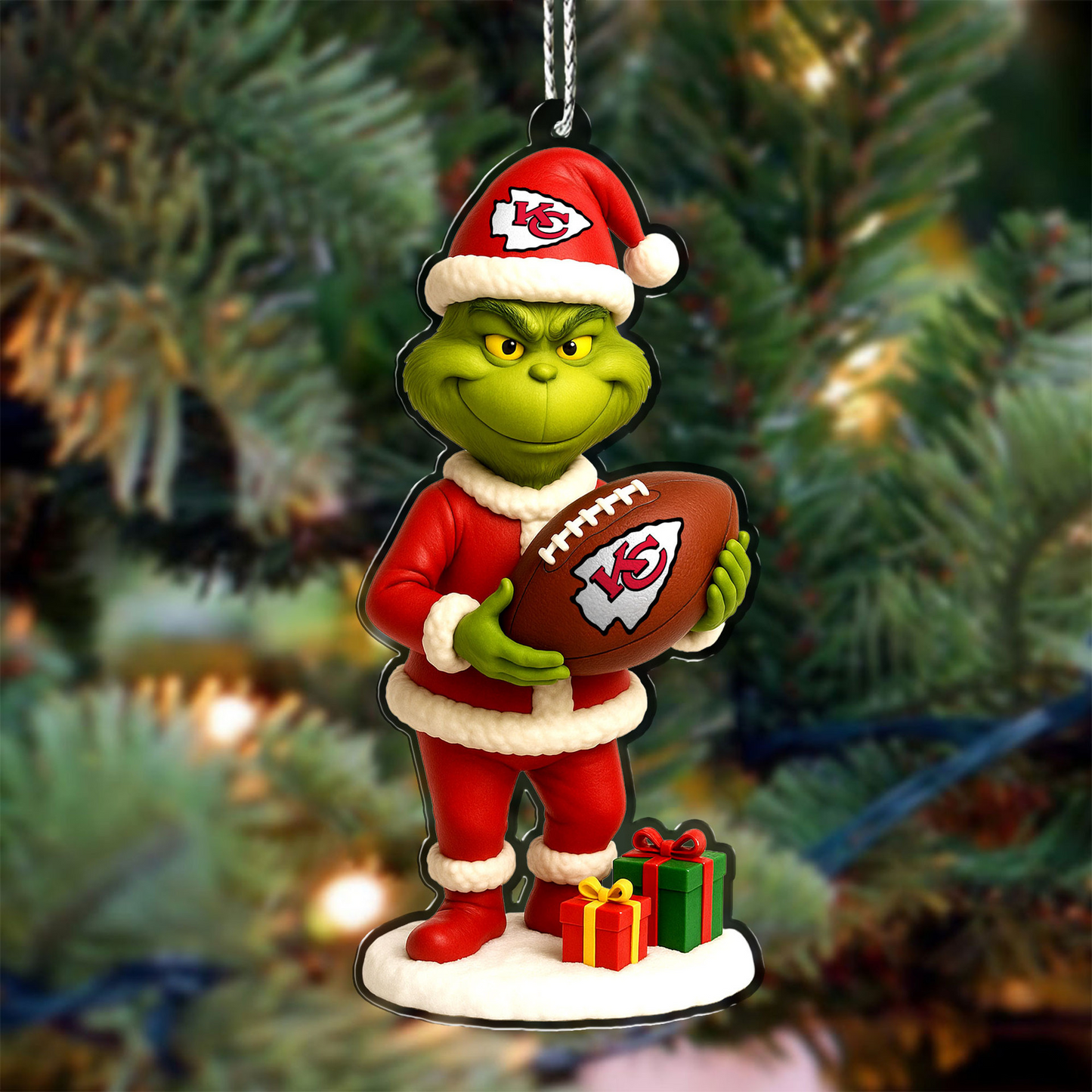 Premium NFL KC Chrismast Ornament V4 NMD TTV