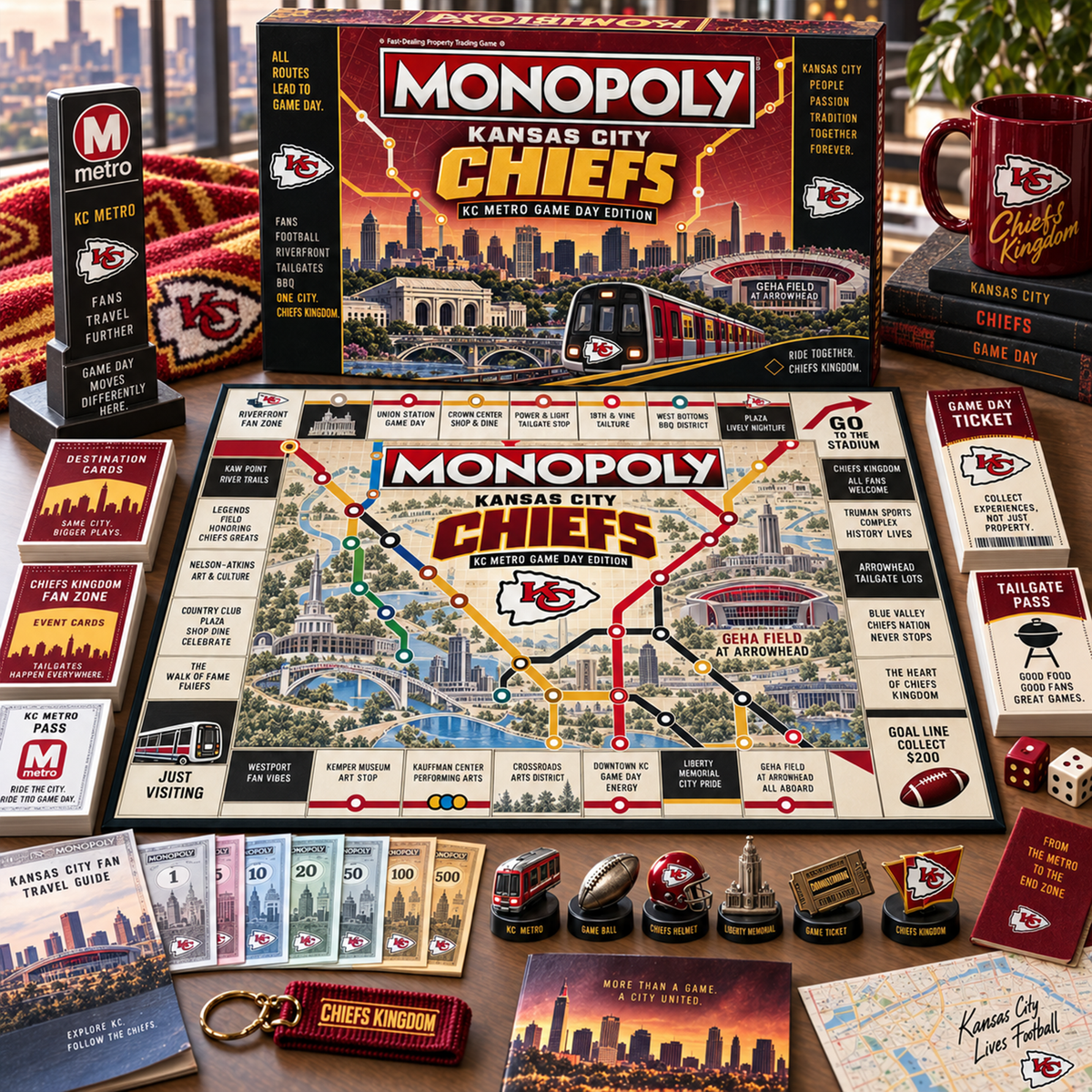 Premium NFL KC Metro Game Day Collector’s Edition Board Game V13