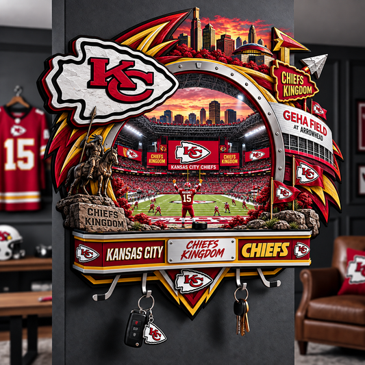 Premium NFL KCC Wall-Mounted Key Holder