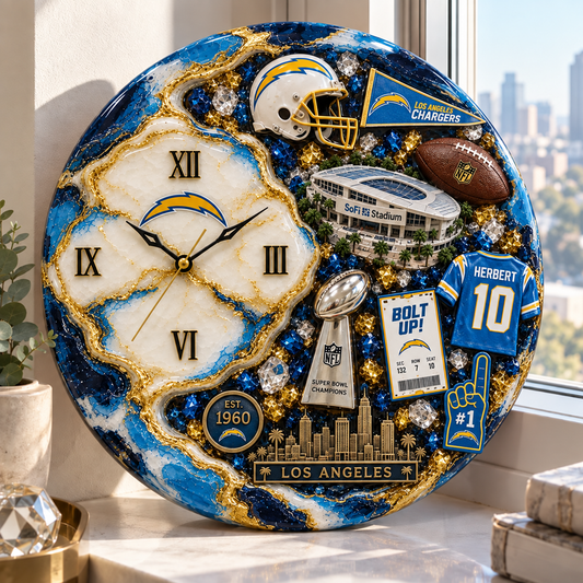 Premium NFL LAC Statement 3D Wall Clock