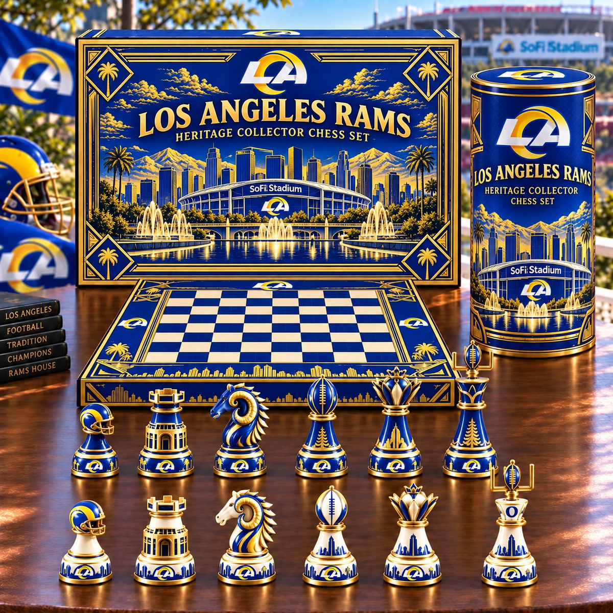 Premium NFL LAR Heritage Collector Chess Set V3