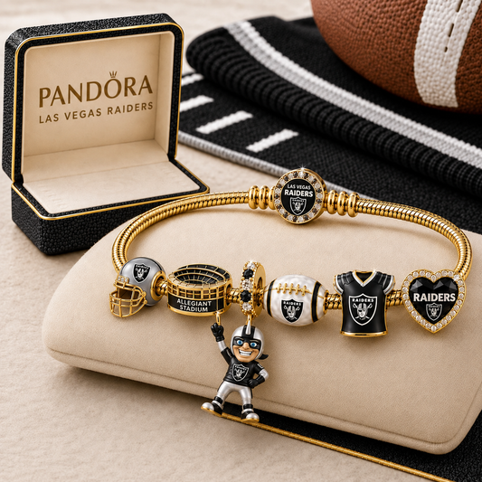 Premium NFL LVR Gold Charm Bracelet Set