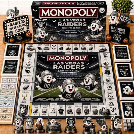Premium NFL LVR Halloween Ghost Monopoly Collector’s Edition Board Game V6