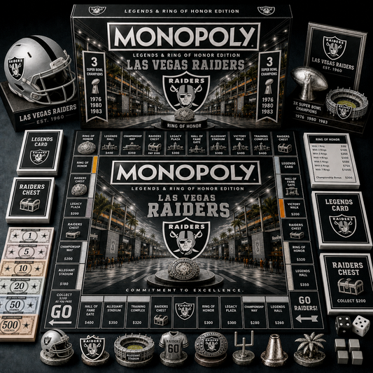 Premium NFL LVR Legends & Ring Monopoly Collector’s Edition Board Game V9