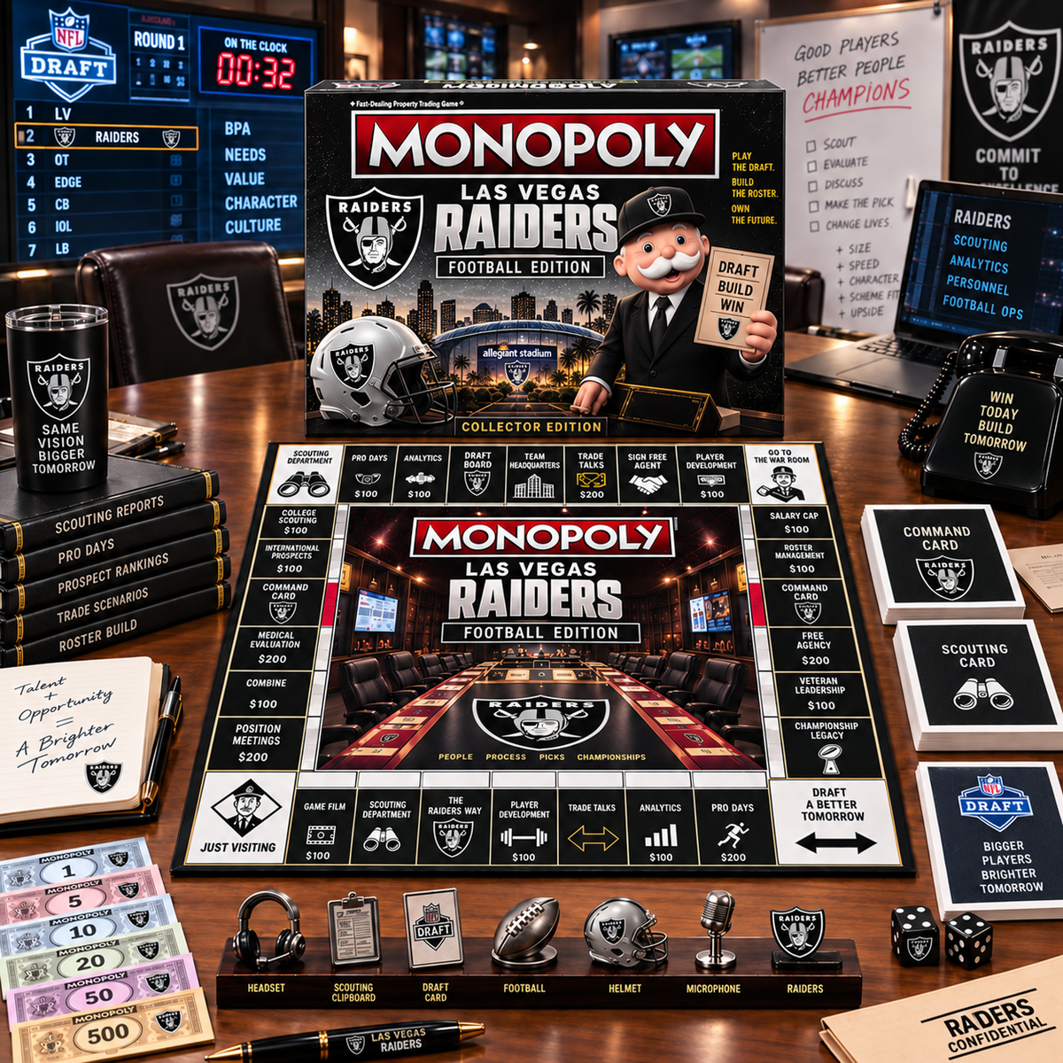 Premium NFL LVR War Room Collector’s Edition Board Game V14