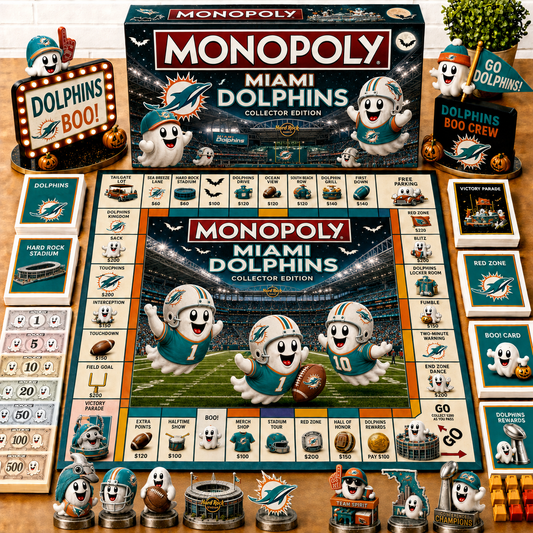 Premium NFL MD Halloween Ghost Monopoly Collector’s Edition Board Game V6