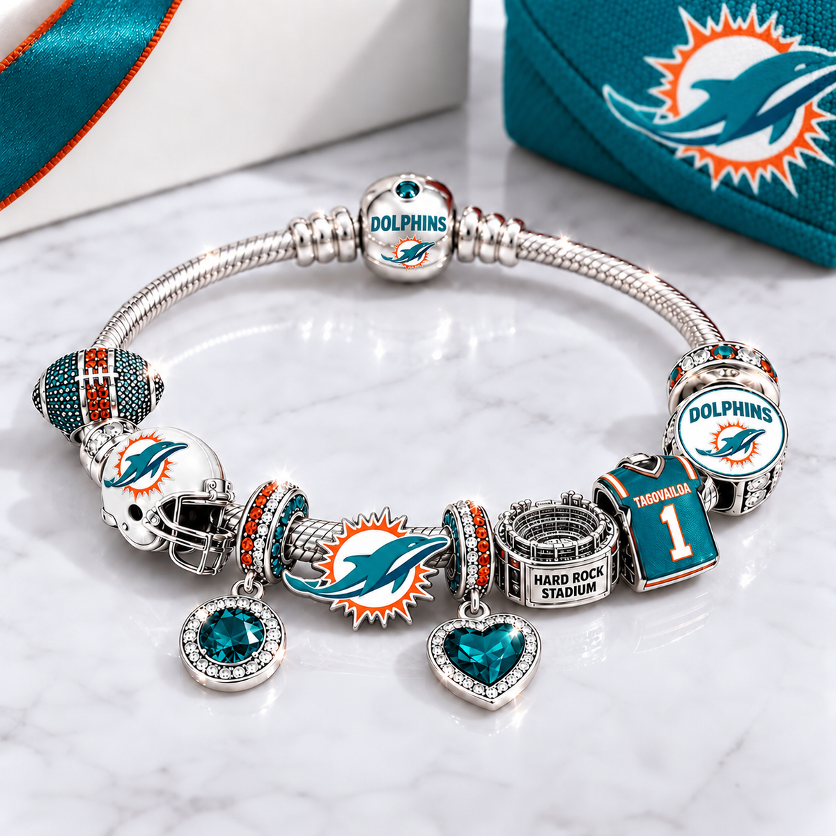 Premium NFL MD Team Spirit Charm Bracelet V8