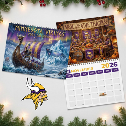 Premium NFL MIN 2026 Calendar V2 NMD 051225 TTV