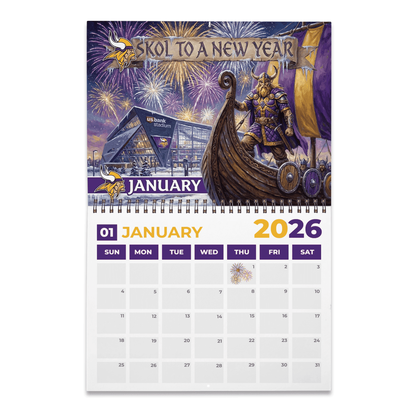 Premium NFL MIN 2026 Calendar V2 NMD 051225 TTV