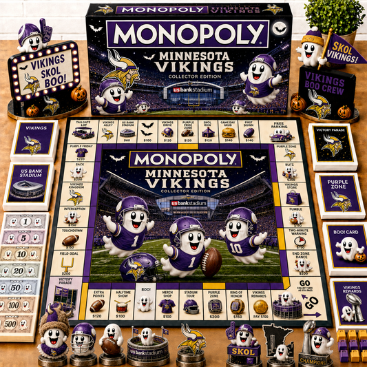 Premium NFL MV Halloween Ghost Monopoly Collector’s Edition Board Game V6